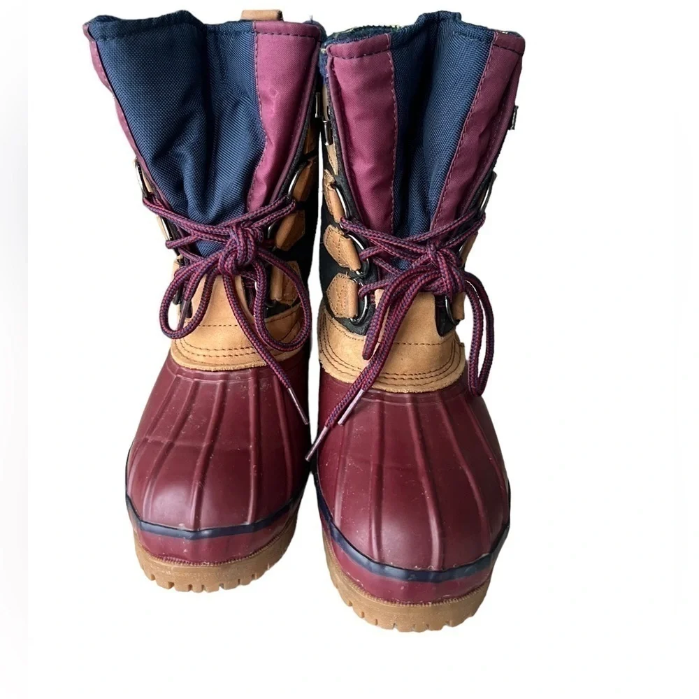 Eddie Bauer Leather Sherpa Lined Tall Duck Boot size 5